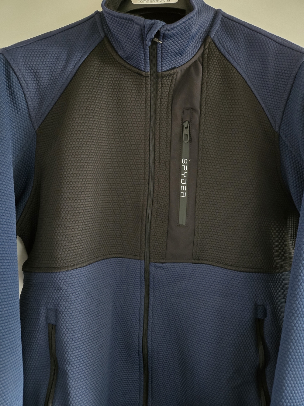 Spyder Men's Blue & Black Full-Zip Jacket